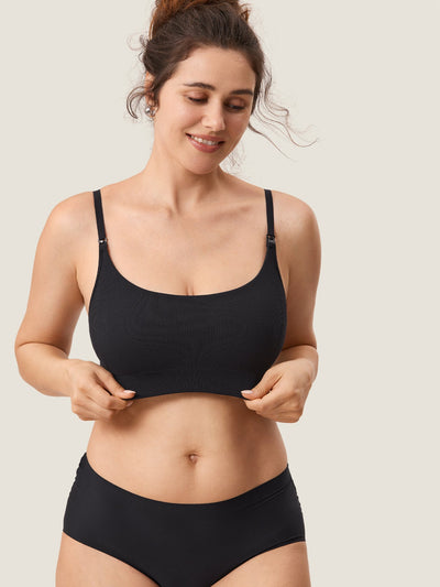 FLAUNOVA™ Ribbed Scoop Nursing Bralette